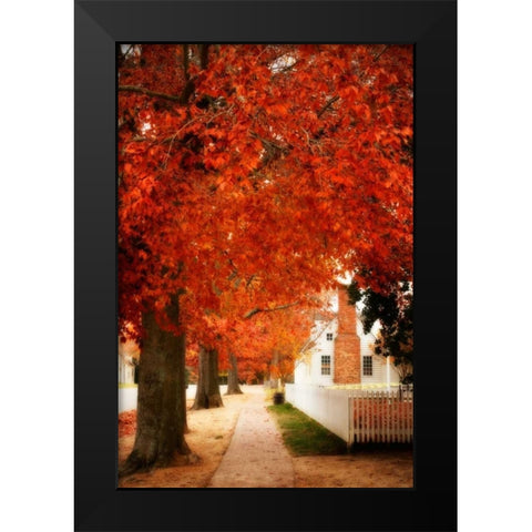 Small Town Autumn I Black Modern Wood Framed Art Print by Hausenflock, Alan