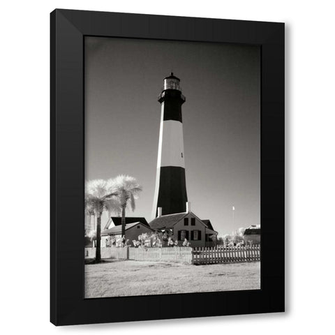 Tybee Island Lighthouse Black Modern Wood Framed Art Print by Johnson, George