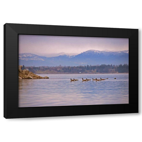 Sandpoint I Black Modern Wood Framed Art Print with Double Matting by Kidd, Brian