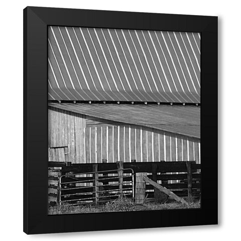 Big Barn II Black Modern Wood Framed Art Print with Double Matting by Larson, Scott