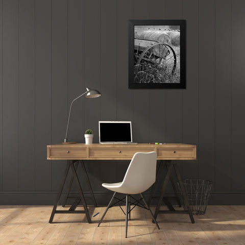 Sewing Seeds II Black Modern Wood Framed Art Print by Larson, Scott