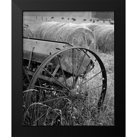 Sewing Seeds II Black Modern Wood Framed Art Print by Larson, Scott