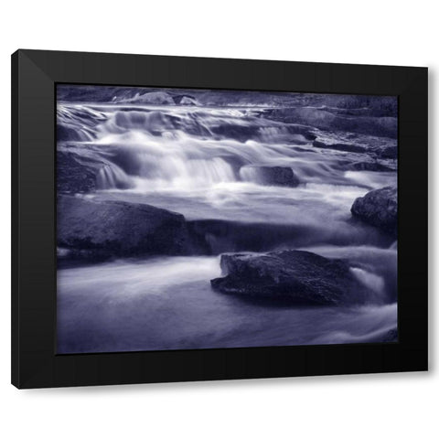 Moving Water II Black Modern Wood Framed Art Print with Double Matting by Larson, Scott