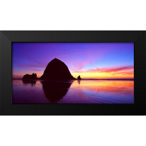 Cannon Beach I Black Modern Wood Framed Art Print by Leahy, Ike