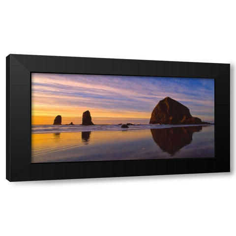 Cannon Beach V Black Modern Wood Framed Art Print by Leahy, Ike
