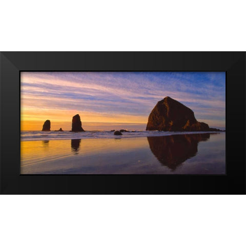 Cannon Beach V Black Modern Wood Framed Art Print by Leahy, Ike