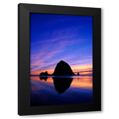 Cannon Beach VII Black Modern Wood Framed Art Print with Double Matting by Leahy, Ike