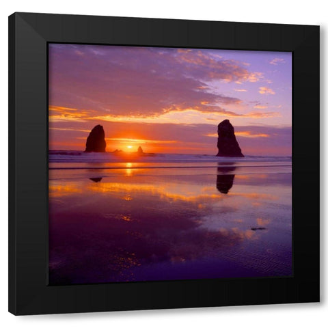 Cannon Beach VIII Black Modern Wood Framed Art Print by Leahy, Ike