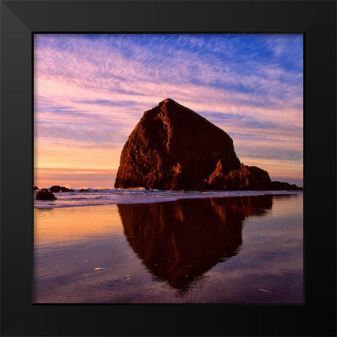Cannon Beach IX Black Modern Wood Framed Art Print by Leahy, Ike