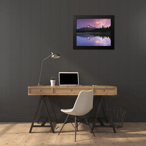 Mt. Hood II Black Modern Wood Framed Art Print by Leahy, Ike