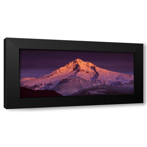 Mt. Hood XV Black Modern Wood Framed Art Print with Double Matting by Leahy, Ike