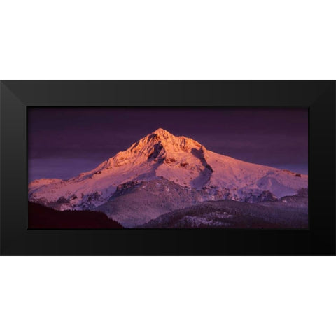 Mt. Hood XV Black Modern Wood Framed Art Print by Leahy, Ike