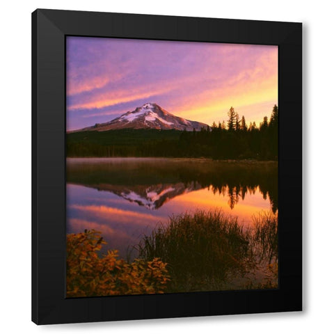 Mt. Hood XVI Black Modern Wood Framed Art Print with Double Matting by Leahy, Ike
