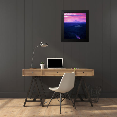 Mt. Hood XVII Black Modern Wood Framed Art Print by Leahy, Ike