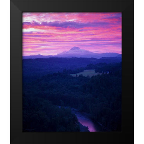 Mt. Hood XVII Black Modern Wood Framed Art Print by Leahy, Ike