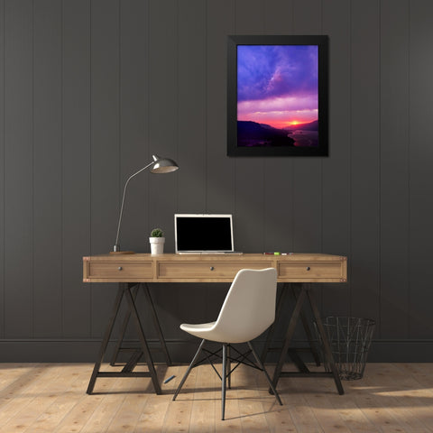 Columbia River Gorge II Black Modern Wood Framed Art Print by Leahy, Ike