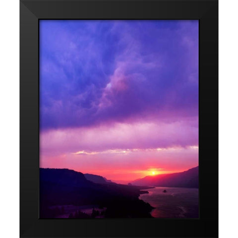 Columbia River Gorge II Black Modern Wood Framed Art Print by Leahy, Ike