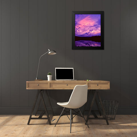Mt. Hood XXI Black Modern Wood Framed Art Print by Leahy, Ike