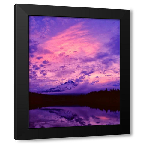 Mt. Hood XXI Black Modern Wood Framed Art Print by Leahy, Ike