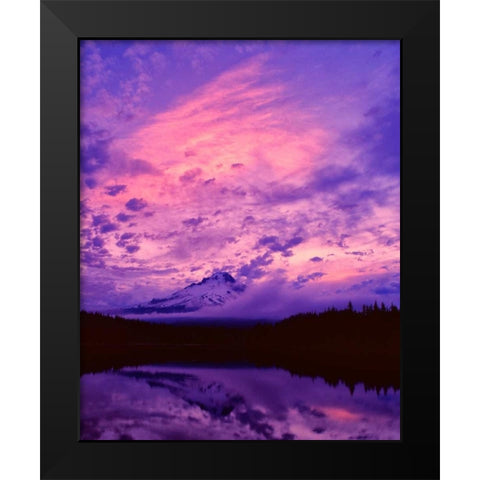 Mt. Hood XXI Black Modern Wood Framed Art Print by Leahy, Ike