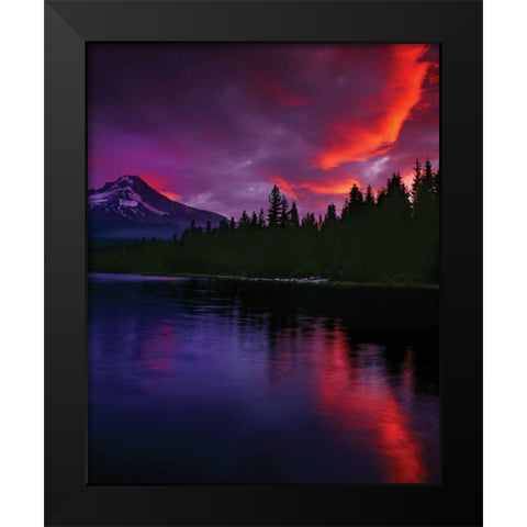 Mt. Hood XXVII Black Modern Wood Framed Art Print by Leahy, Ike