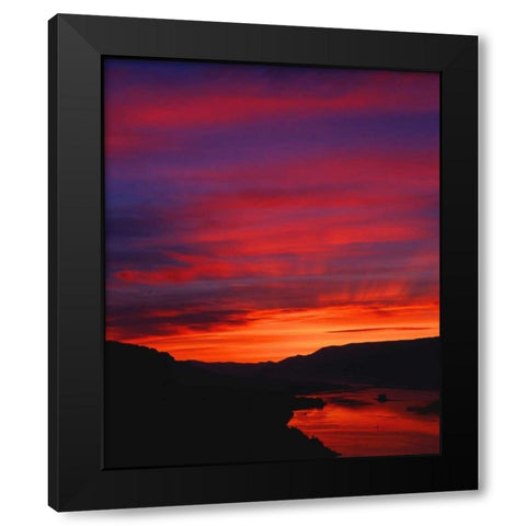 Columbia River Gorge IV Black Modern Wood Framed Art Print by Leahy, Ike