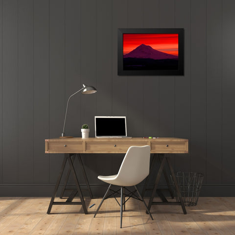 Mt. Hood XXVIII Black Modern Wood Framed Art Print by Leahy, Ike
