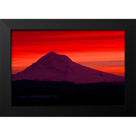 Mt. Hood XXVIII Black Modern Wood Framed Art Print by Leahy, Ike