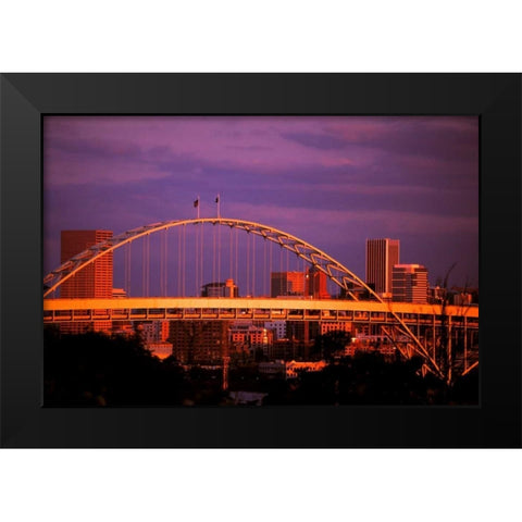 Fremont at Sunset Black Modern Wood Framed Art Print by Leahy, Ike