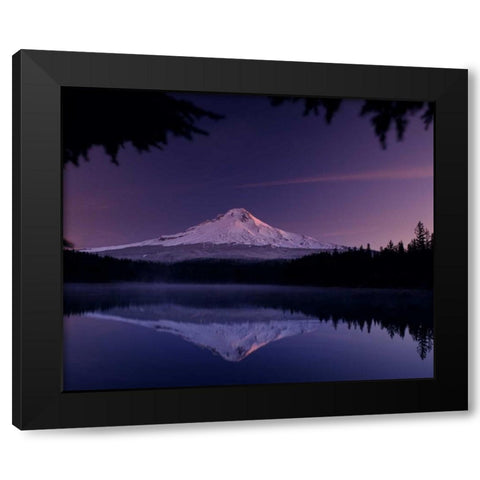 Trillium Lake Black Modern Wood Framed Art Print by Leahy, Ike