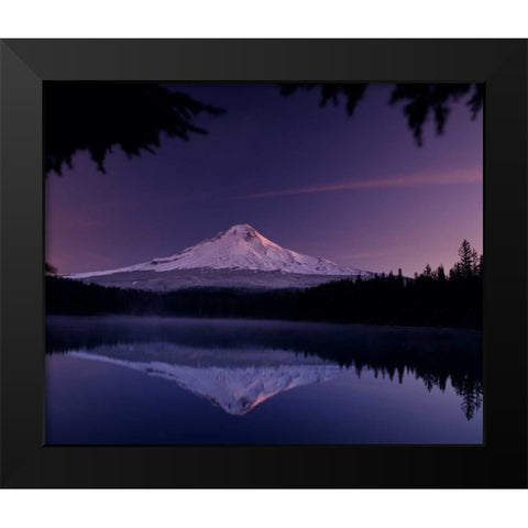 Trillium Lake Black Modern Wood Framed Art Print by Leahy, Ike