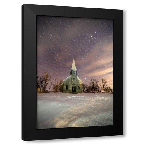 Locust Grove Oregon Black Modern Wood Framed Art Print by Leahy, Ike