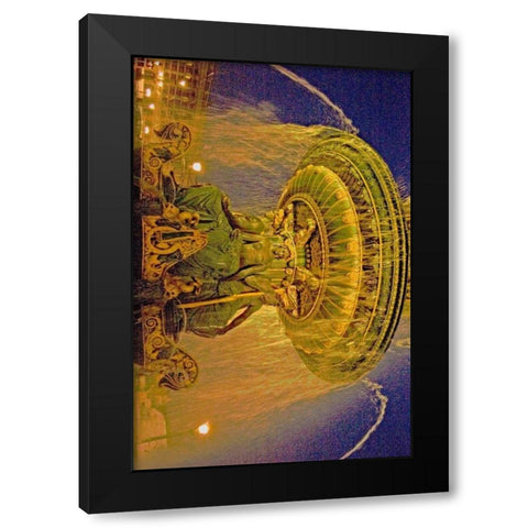 Golden Fountain I Black Modern Wood Framed Art Print by Love, Maureen