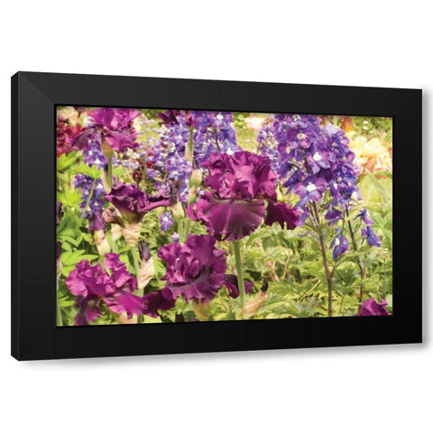 Purple Garden I Black Modern Wood Framed Art Print by Love, Maureen