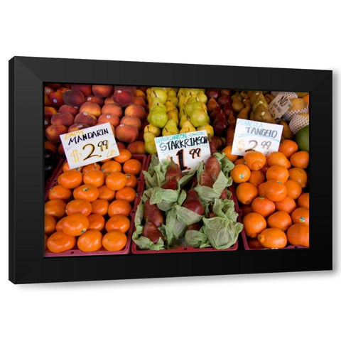 Fruit Stand III Black Modern Wood Framed Art Print by Love, Maureen