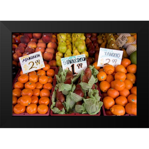 Fruit Stand III Black Modern Wood Framed Art Print by Love, Maureen