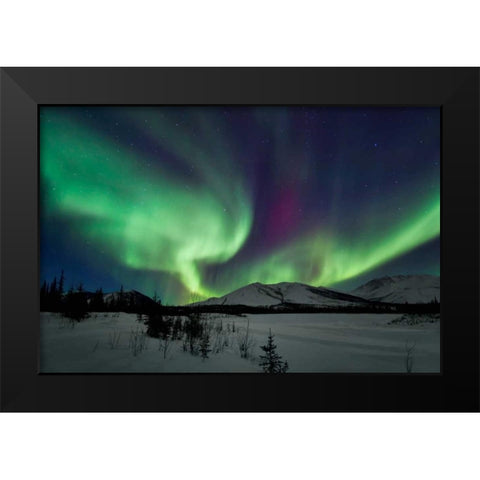 Aurora Borealis I Black Modern Wood Framed Art Print by Malvin, Larry