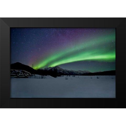 Aurora Borealis II Black Modern Wood Framed Art Print by Malvin, Larry