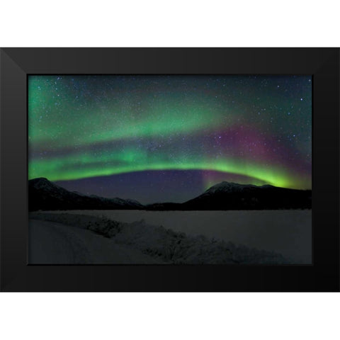 Aurora Borealis III Black Modern Wood Framed Art Print by Malvin, Larry