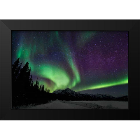 Aurora Borealis VI Black Modern Wood Framed Art Print by Malvin, Larry