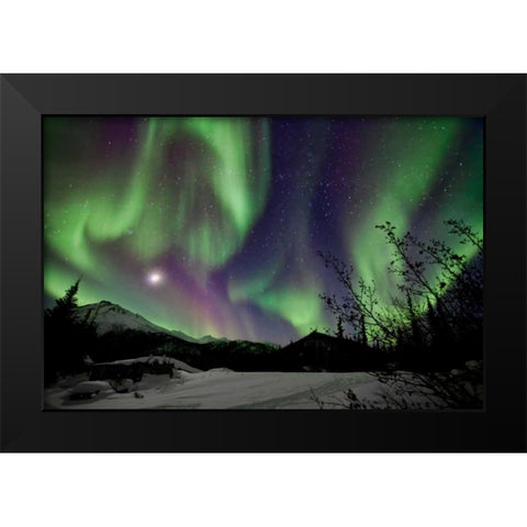 Aurora Borealis VIII Black Modern Wood Framed Art Print by Malvin, Larry