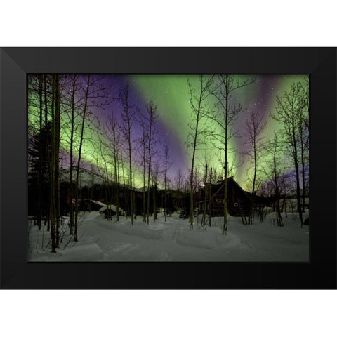 Aurora Borealis XII Black Modern Wood Framed Art Print by Malvin, Larry
