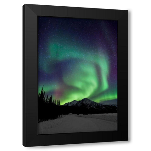 Aurora Borealis XIII Black Modern Wood Framed Art Print with Double Matting by Malvin, Larry