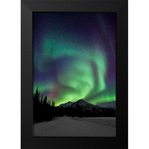 Aurora Borealis XIII Black Modern Wood Framed Art Print by Malvin, Larry
