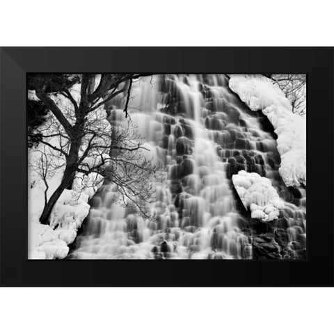Oshinkoshin Falls II Black Modern Wood Framed Art Print by Malvin, Larry