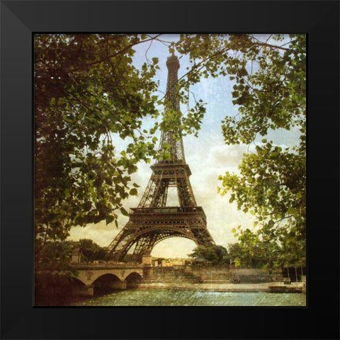 Eiffel Tower IV Black Modern Wood Framed Art Print by Melious, Amy