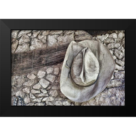 Cowboy Hats I Black Modern Wood Framed Art Print by Mahan, Kathy