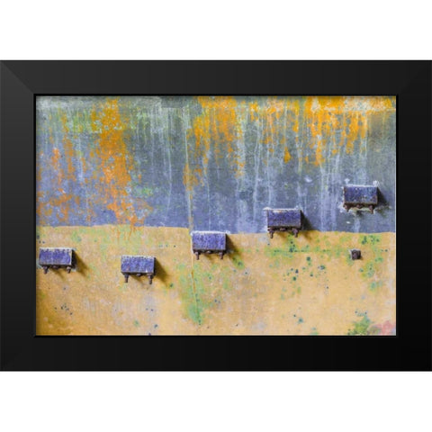 Abstract Paint III Black Modern Wood Framed Art Print by Mahan, Kathy