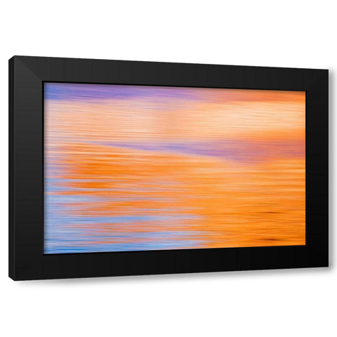 Abstract Reflection I Black Modern Wood Framed Art Print by Mahan, Kathy