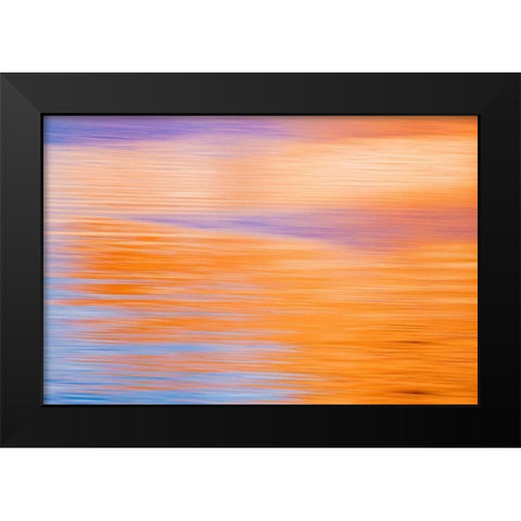 Abstract Reflection I Black Modern Wood Framed Art Print by Mahan, Kathy